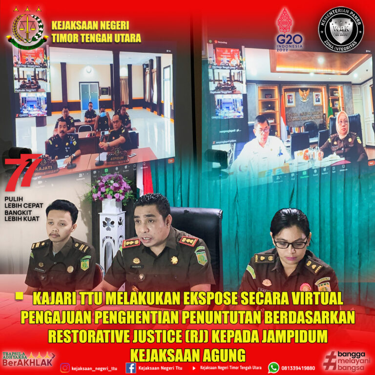 Ekspose Penghentian Penuntutan Berdasarkan Restorative Justice (RJ)