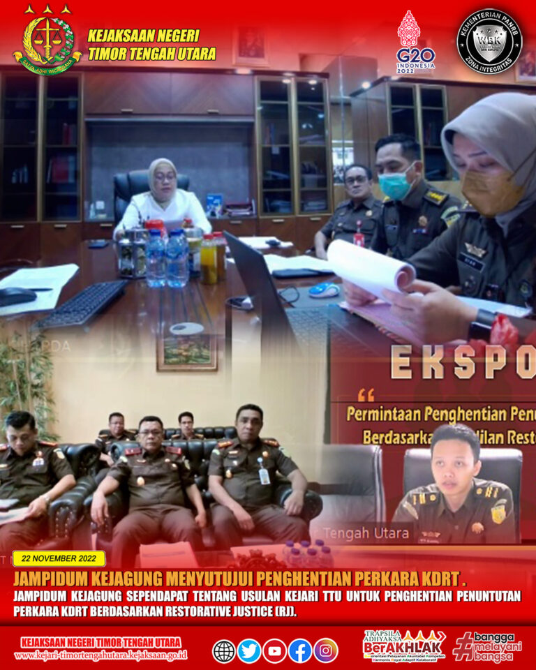 Jampidum Kejagung Menyetujui Penghentian Perkara