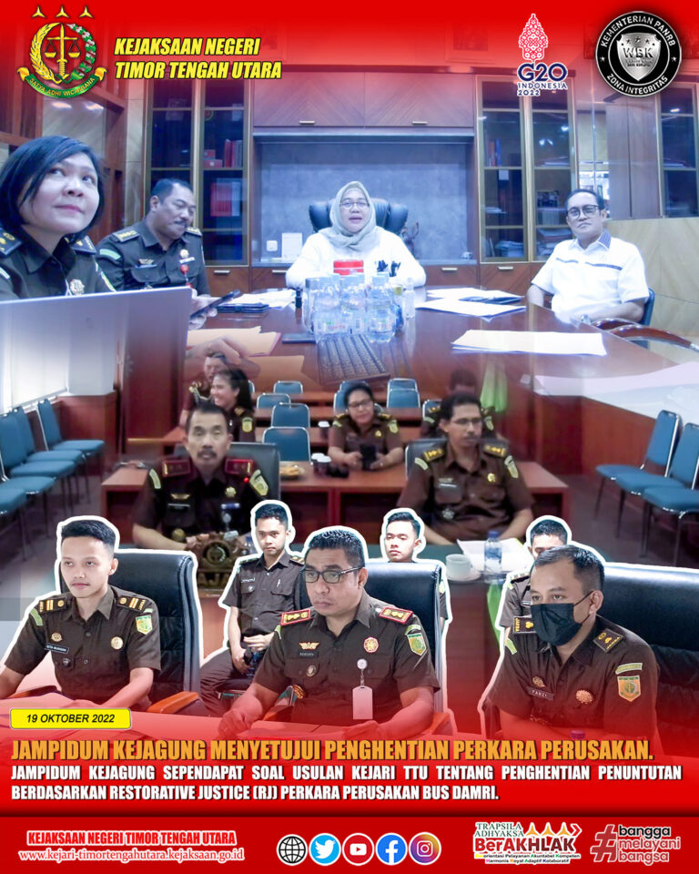 Jampidum Kejagung Menyetujui Penghentian Perkara