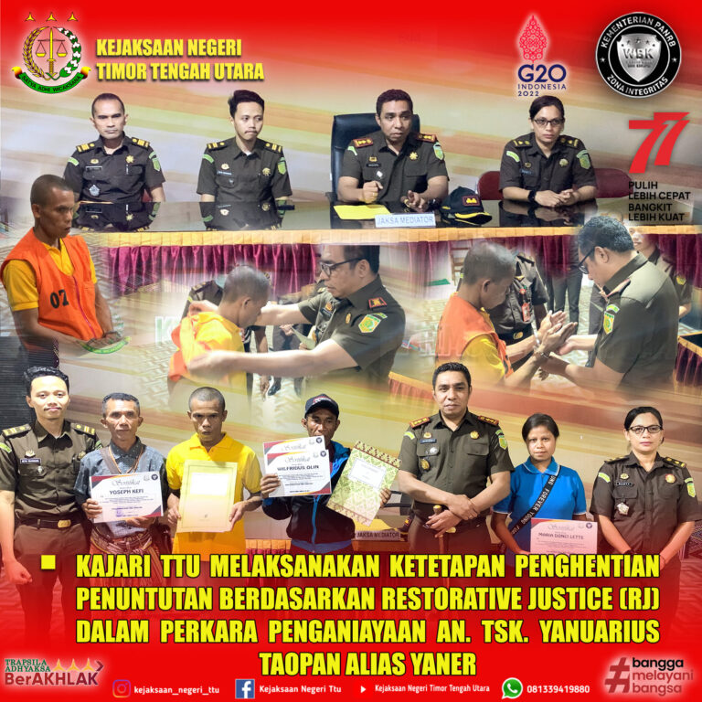 Pelaksanaan Ketetapan Penghentian Penuntutan Berdasarkan Restorative Justice (RJ)