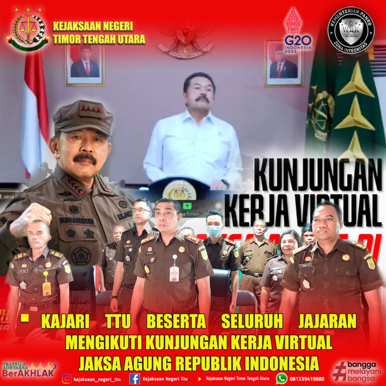 Kunjungan Kerja Virtual Jaksa Agung