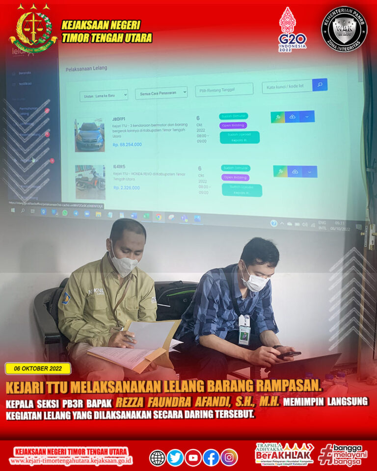 Pelaksanaan Lelang Barang Rampasan