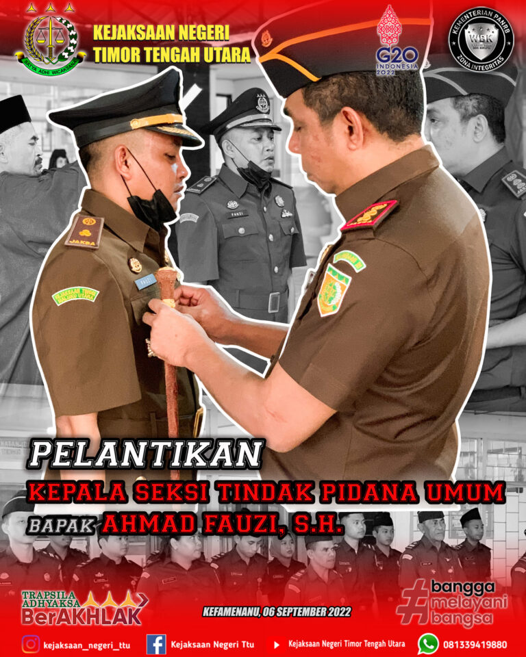 Pelantikan Kepala Seksi Tindak Pidana Umum