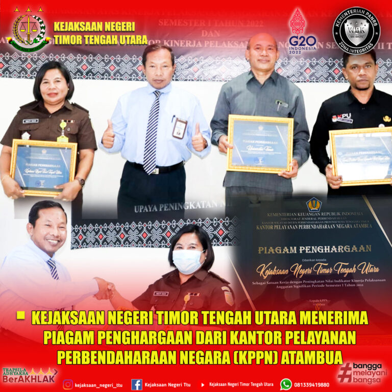 Penghargaan dari Kantor Pelayanan Perbendaharaan Negara