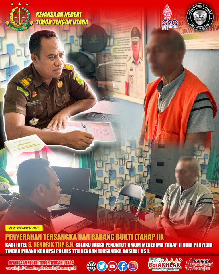 Penyerahan Tersangka dan Barang Bukti (Tahap II)