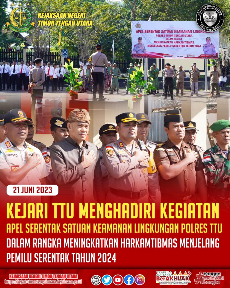Apel Serentak Satuan Keamanan Lingkungan Polres Timor Tengah Utara