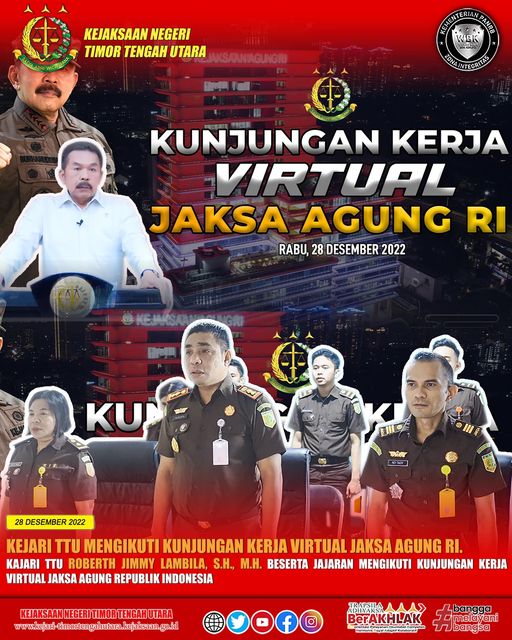 Kunjungan Kerja Virtual Jaksa Agung RI
