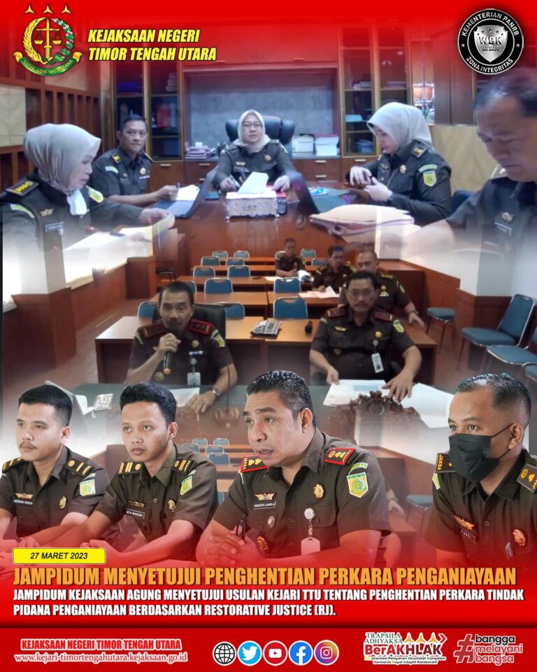 Jampidum Kejagung Menyetujui Penghentian Perkara