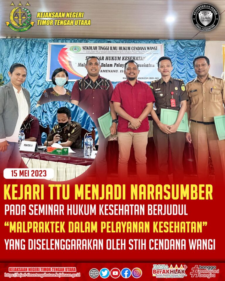 Narasumber Pada Seminar Hukum Kesehatan