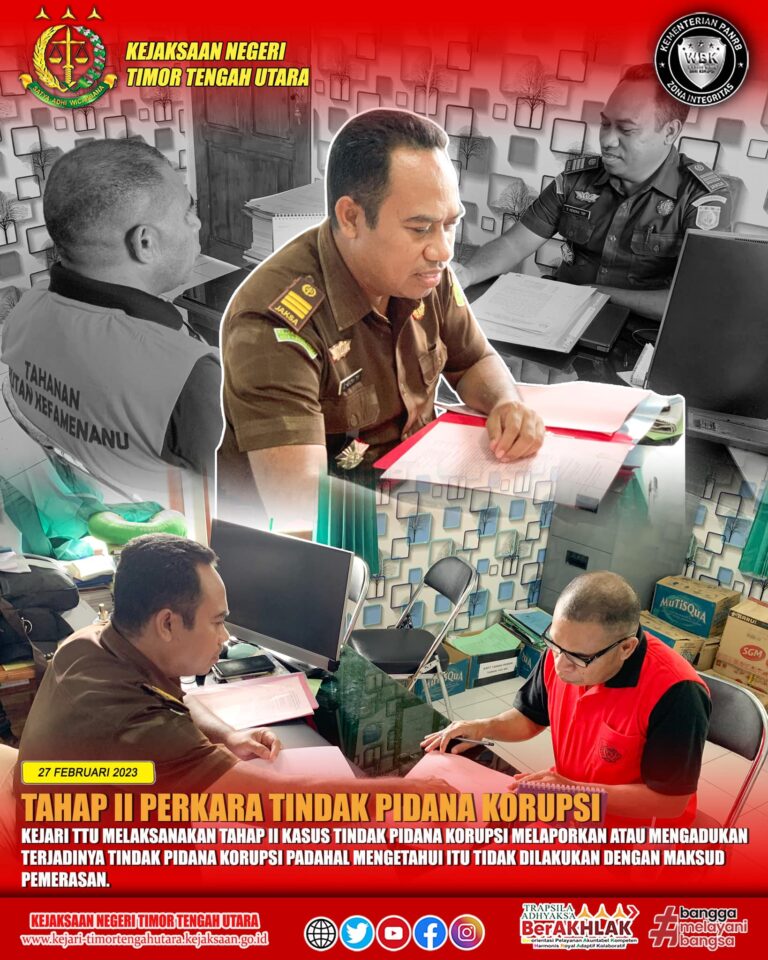 Tahap II Tindak Pidana Korupsi
