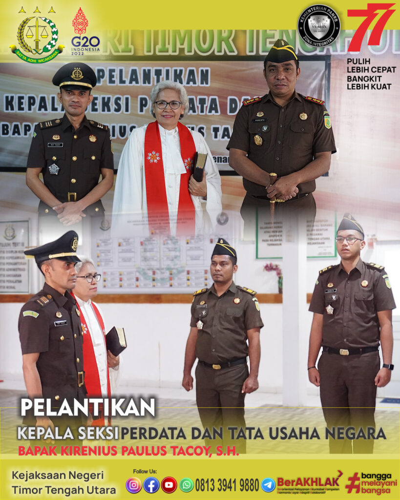 Pelantikan Kepala Seksi Perdata dan Tata Usaha Negara