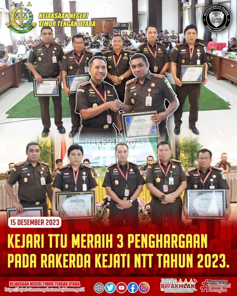 Penghargaan Pada Rakerda Kejati NTT