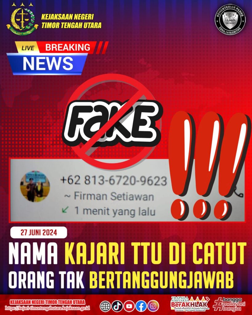 NAMA KAJARI TTU DI CATUT ORANG TAK BERTANGGUNGJAWAB