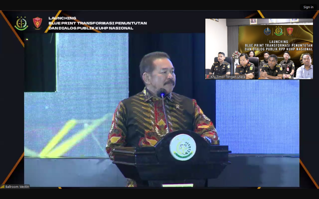 Vicon Launching Blueprint Transformasi Penuntutan dan Dialog Publik KUHP Nasional