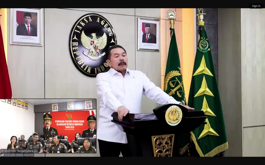 Vicon Pembukaan Rakernis Bidang/Badan Kejaksaan RI 2024